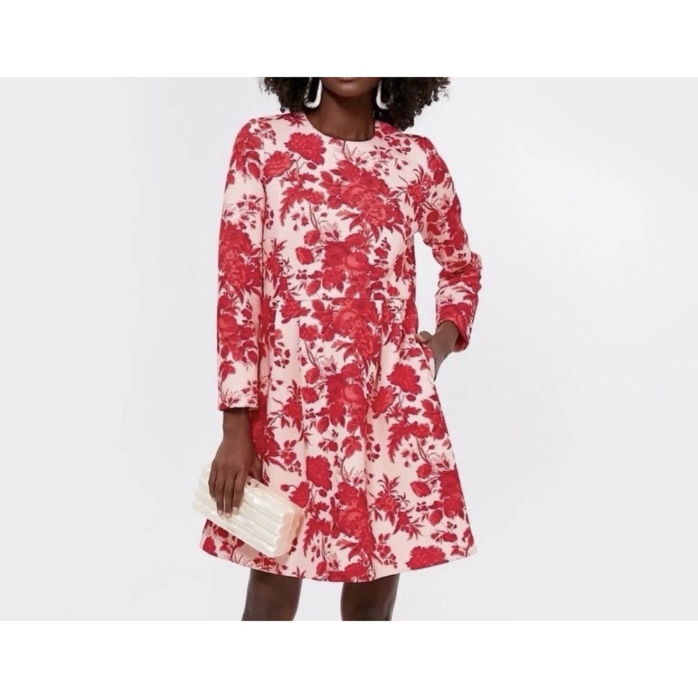 Tuckernuck Zinnia Bloom Drew Dress Pink Red Floral Size Medium